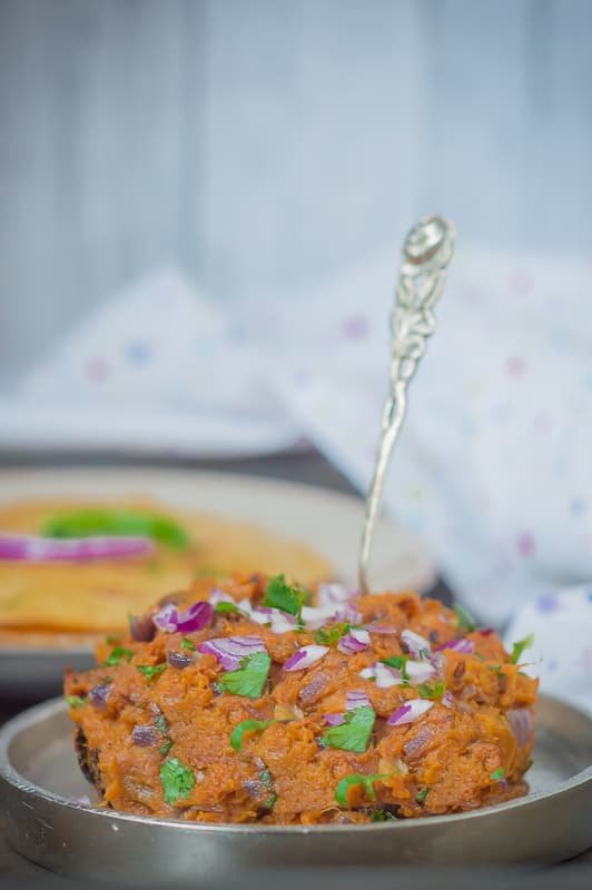 Shakarkand bharta- Indian style mashed sweet potatoes